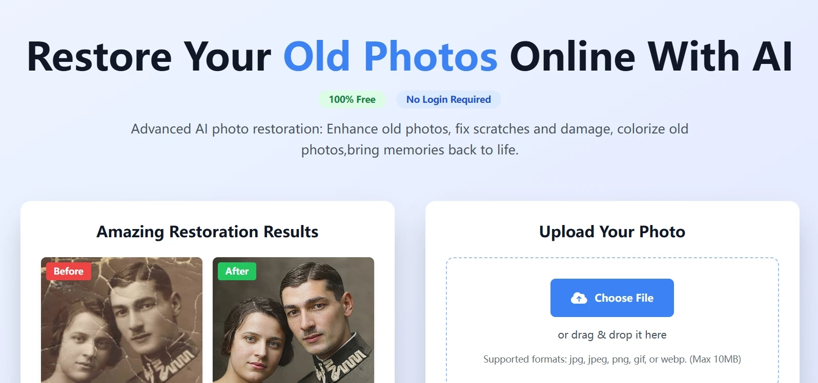 Restore Old Photos：AI 赋能老照片修复，一键焕新珍贵回忆-嘉燊科技